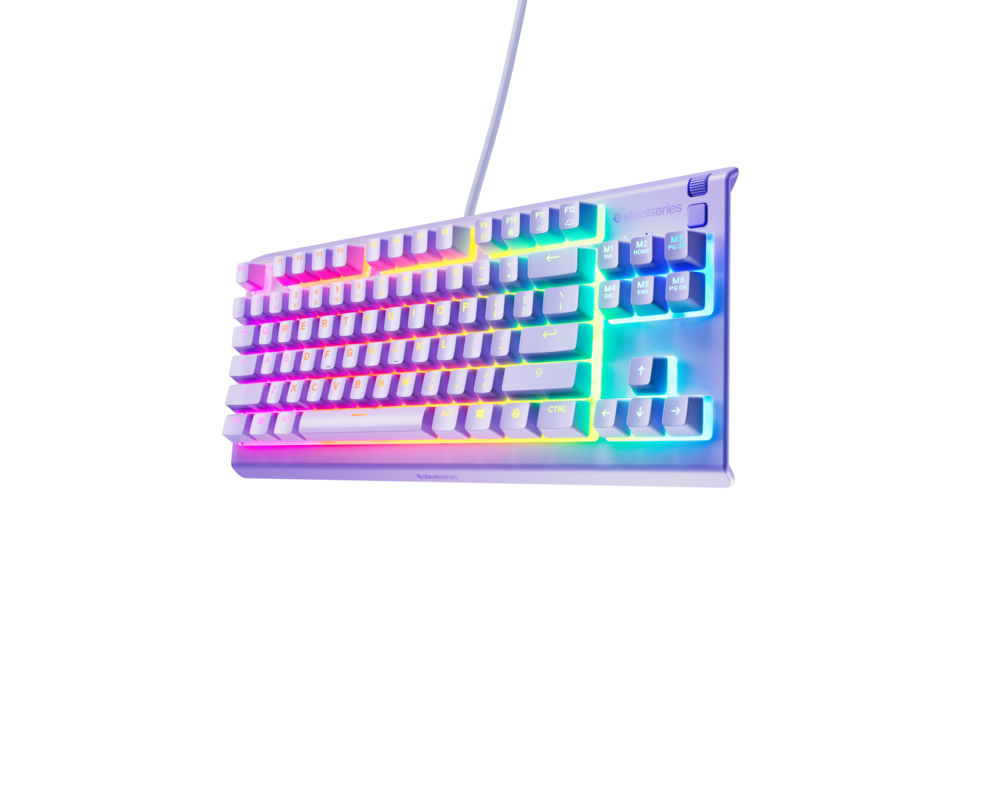 Клавиатура Геймърскa клавиатура SteelSeries Apex 3 TKL Lavander - Quiet Switct, US Layout 2
