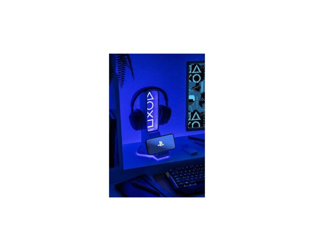 Аксесоар Paladone: Playstation - Desk Headphone Stand With Light 7