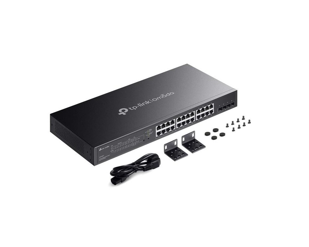 Оптичен преходник ТП Линк /TP-LINK/ Комутатор управляем SG2428LP, 16Gb PoE+ports, 8Gb ports+4xSFP 5