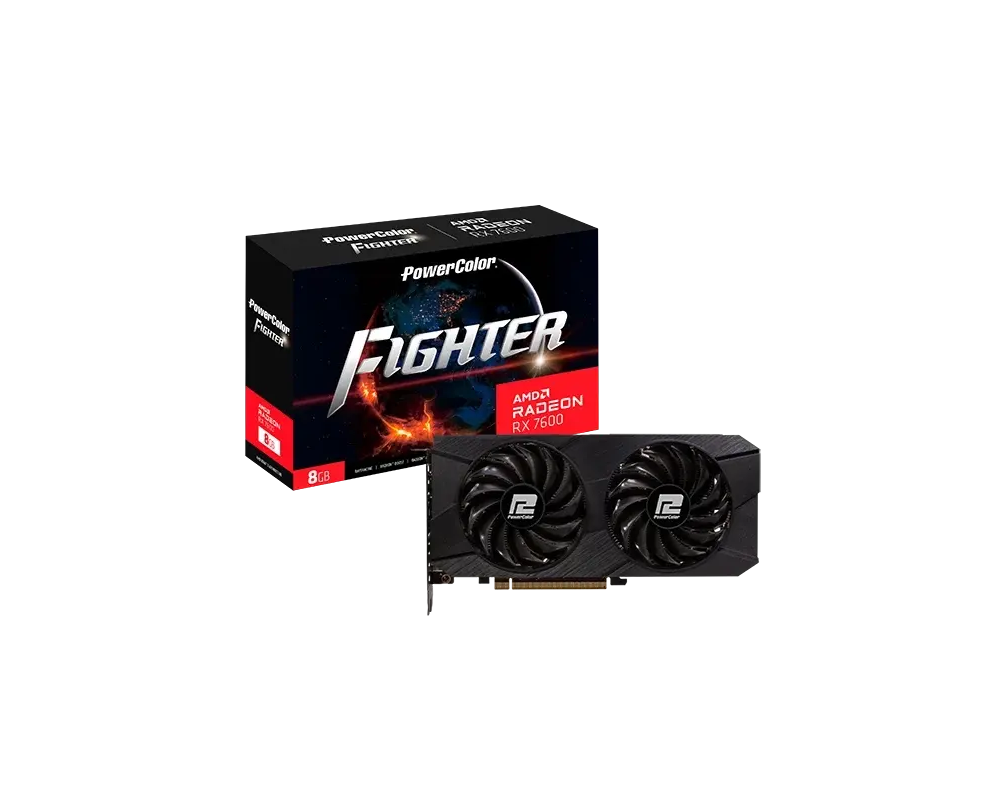 Видеокарта POWERCOLOR RX 7600 Fighter V2 8GB GDDR6 6