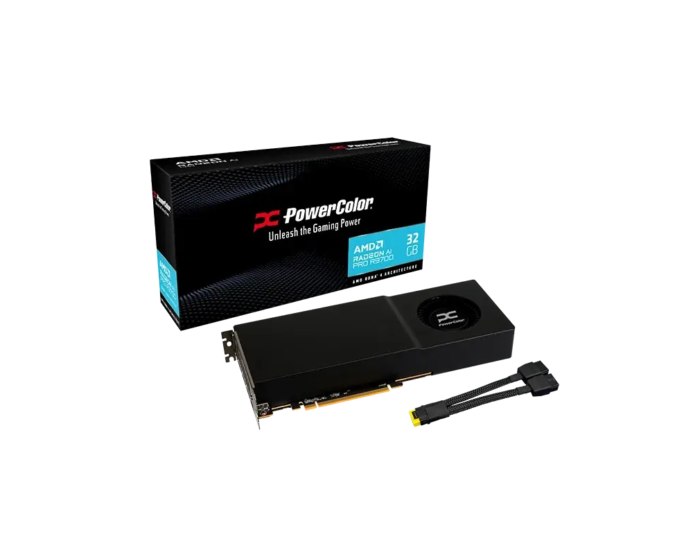 Видеокарта PowerColor Radeon AI PRO R9700 32GB GDDR6 6