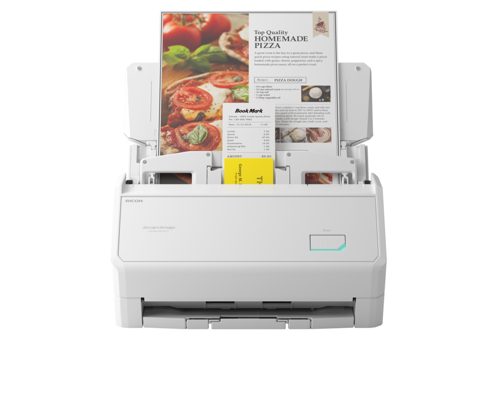Скенер Ricoh ScanSnap iX2400,A4, USB 3.2, Duplex ADF/100 листа/, 45ppm/90 ipm, бял 2
