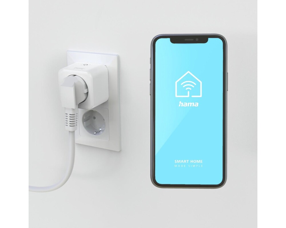 Умен контакт HAMA Смарт мини контакт, Wi-Fi, Гласов контрол, 3680 W 16