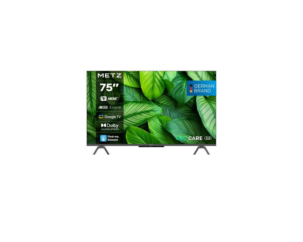 Телевизор METZ Телевизор 75" UHD LED SMART TV, 4K, Google TV, Frameless 3