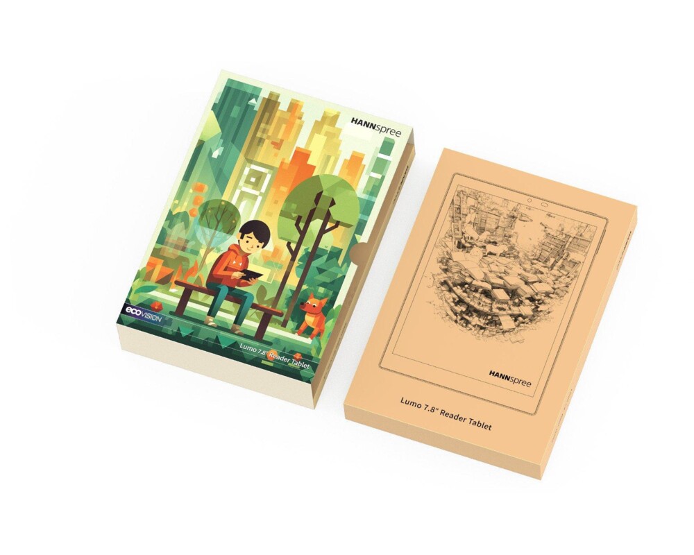 Електронна книга Таблет и Hanspreee Lumo Paper 7.8", 64 GB, в комплект с калъф Smart Folio 13