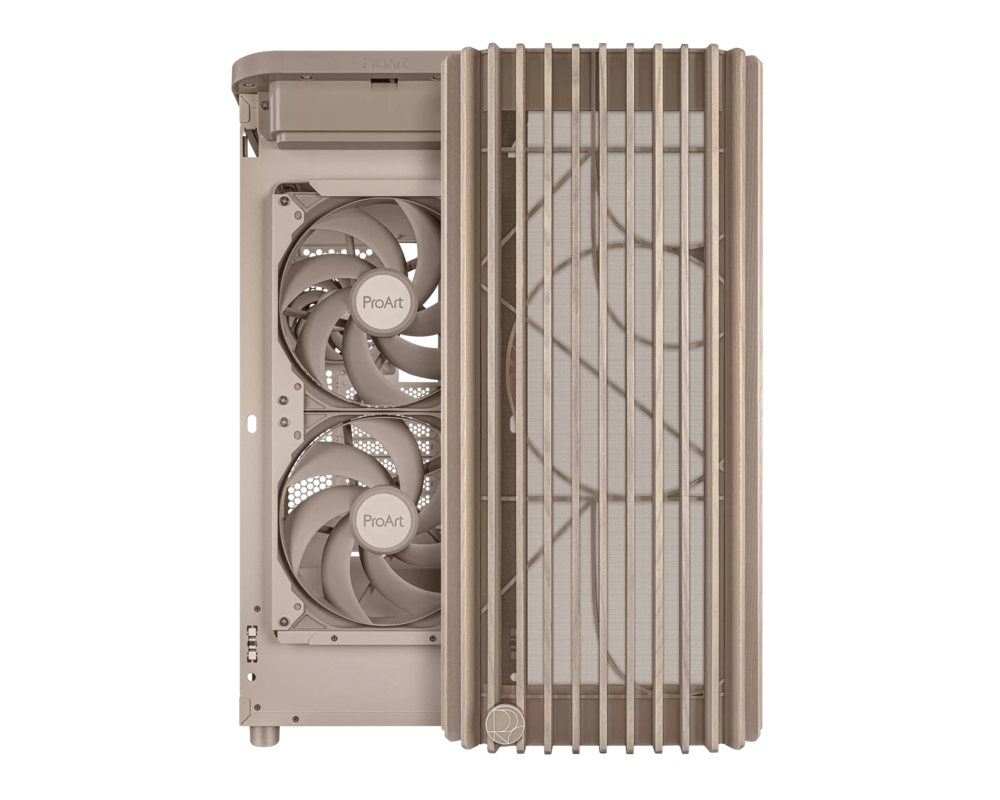 Кутия ASUS ProArt PA401 Wood Edition Beige - Mesh Panel 3