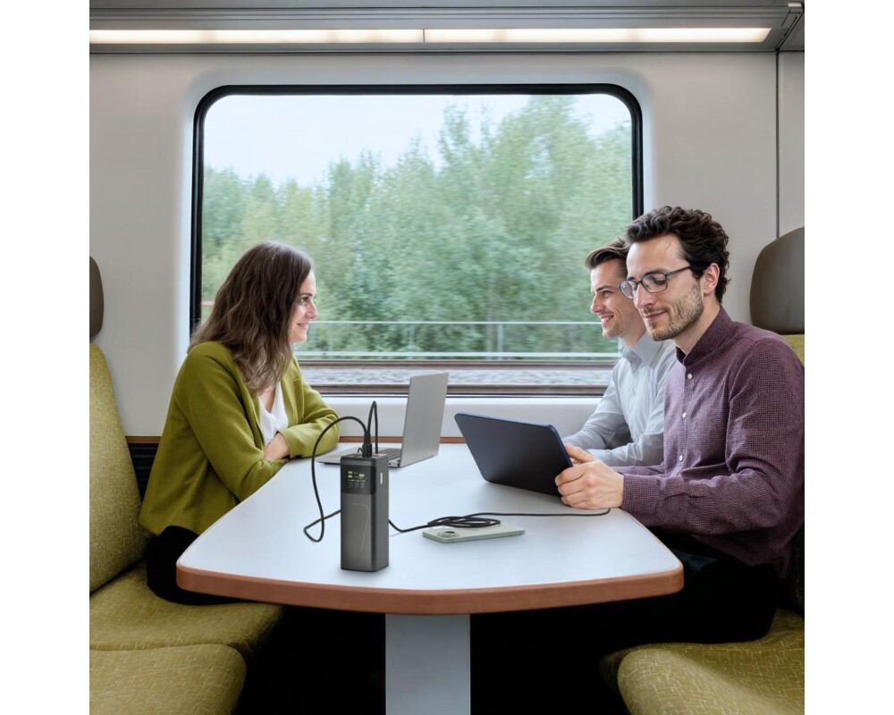 Външна батерия HAMA Външна батерия „High Power“, 200 W, 24000 mAh, 2x USB-C, USB-A, бързо зареждане 8