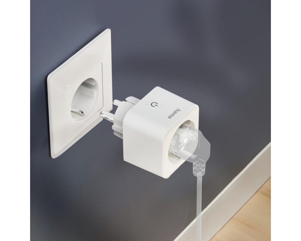 Умен контакт HAMA Смарт мини  WiFi контакт 3680W, 16A с прил. за измерване на ен.консумация 13