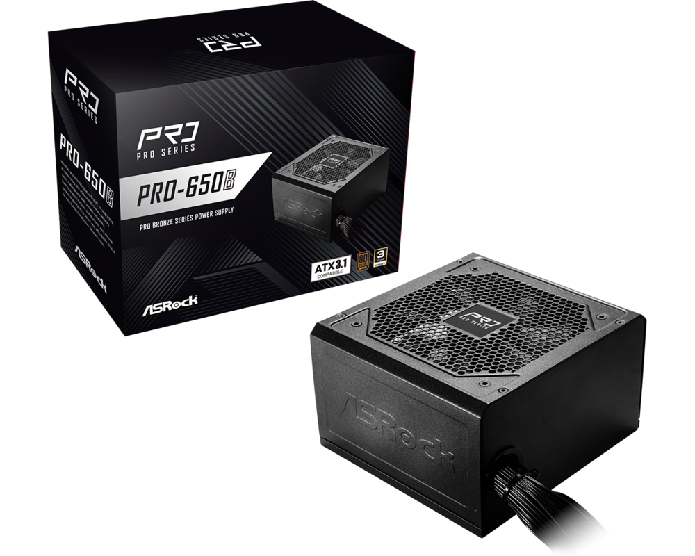 Захранване ASRock PRO-650B 650W 80+ Bronze ATX 3.1 5