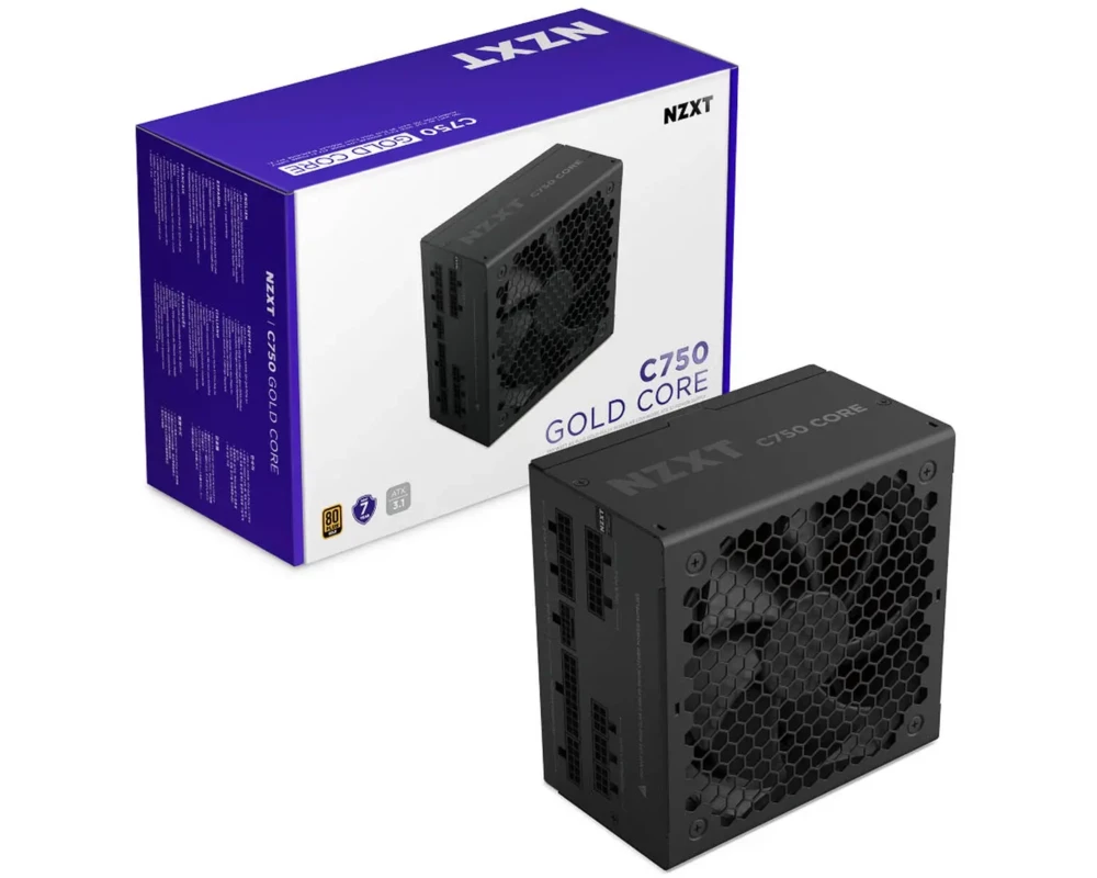Захранване NZXT C750 Core 750W 80+ Gold ATX 3.1 PCIe 5.1 - Fully Modular 7