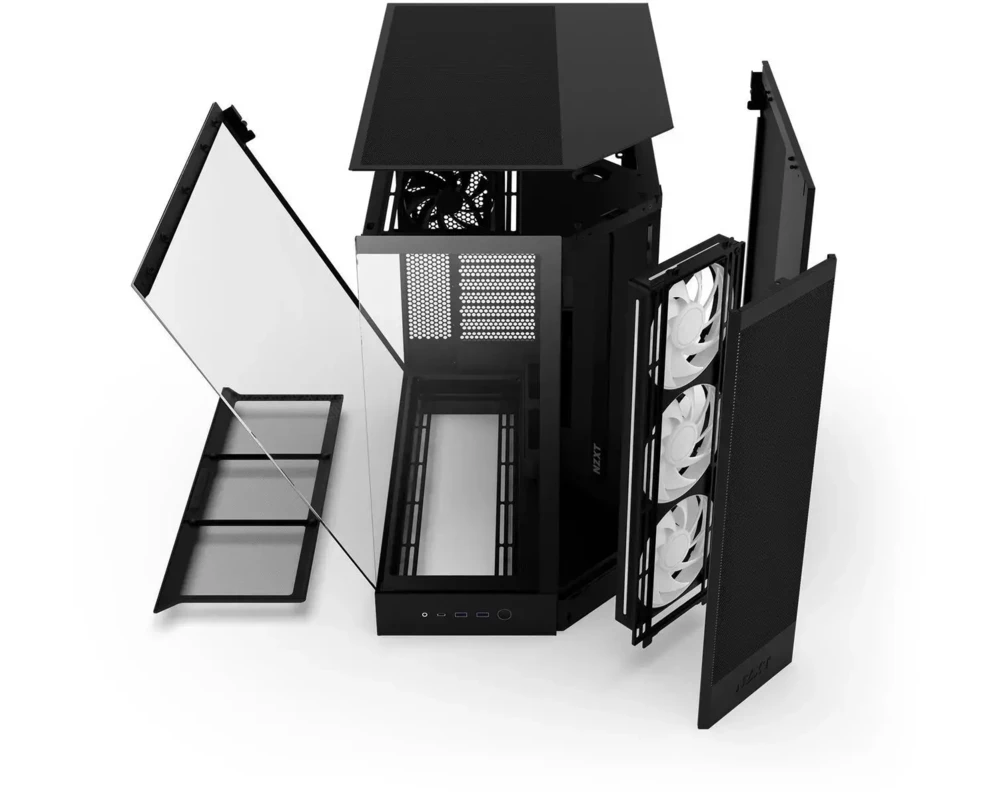 Кутия NZXT H9 Flow RGB Dual-Chamber - Black 8