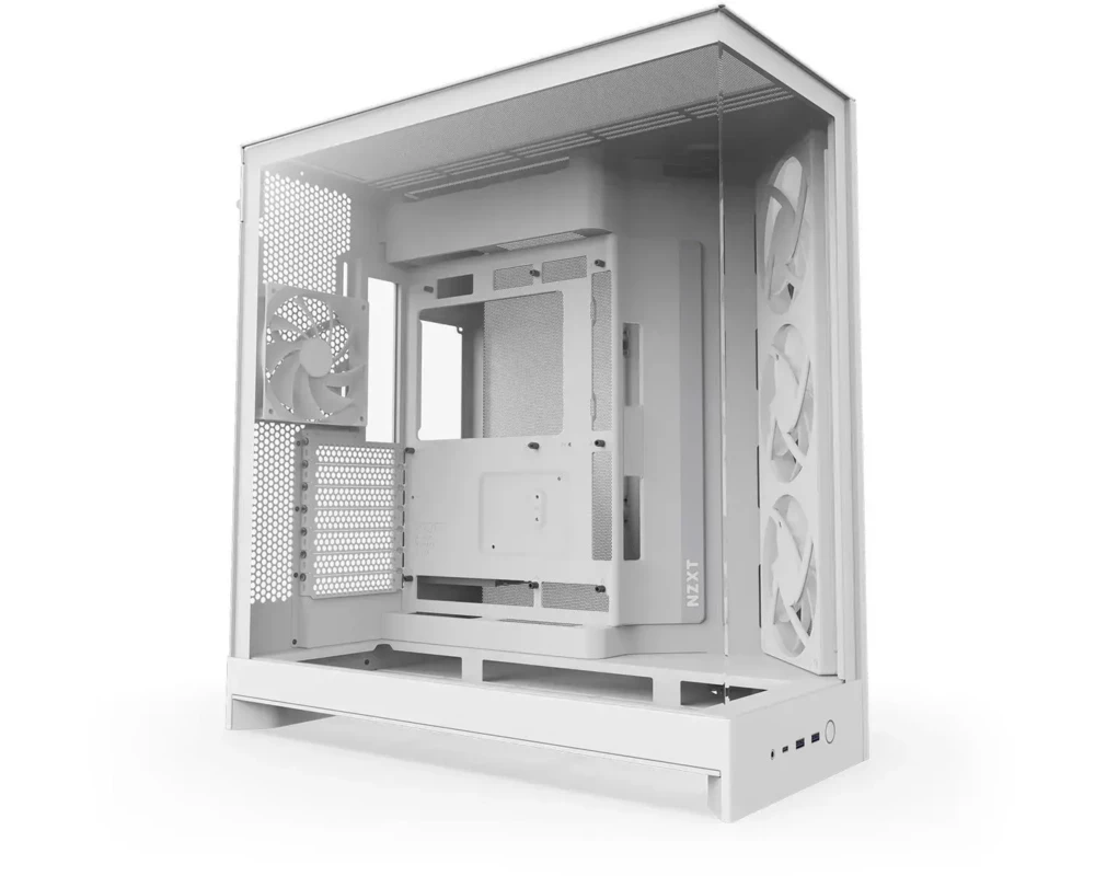 Кутия NZXT H9 Flow RGB Dual-Chamber - White 2