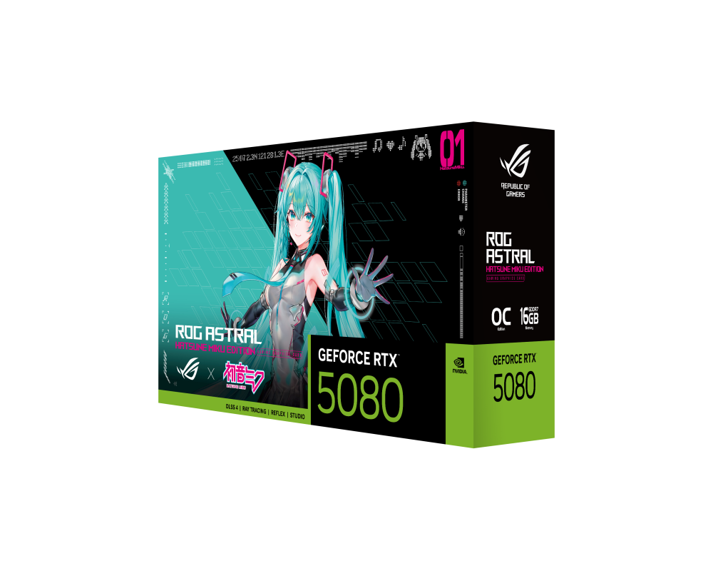 Видеокарта ASUS ROG ASTRAL RTX 5080 OC 16GB GDDR7 Hatsune Miku Edition 5