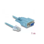 <span>Кабел</span> сериен Delock RS-232 DB9 F ( с винт) - RS-232 RJ45 M- 1m, за конзоли на CISCO рутери, комутатори, точки за достъп <span class='catalog-num-in-name'>DELOCK-63341</span> - 