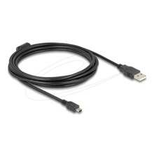  Delock USB 2.0 мъжко към mini-B USB 2.0 мъжко, двойно екраниран, трансфер до 480 Mb/s, 3.0м, Черен 875479 DELOCK-84915 на топ цена - PIC.bg