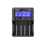 <span>Зарядно</span>  за NIMH/LiIon батерии 4 гнезда LCD дисплей USB VX4 SET  XTAR <span class='catalog-num-in-name'>XTAR-C-VX4-SET</span> - 
