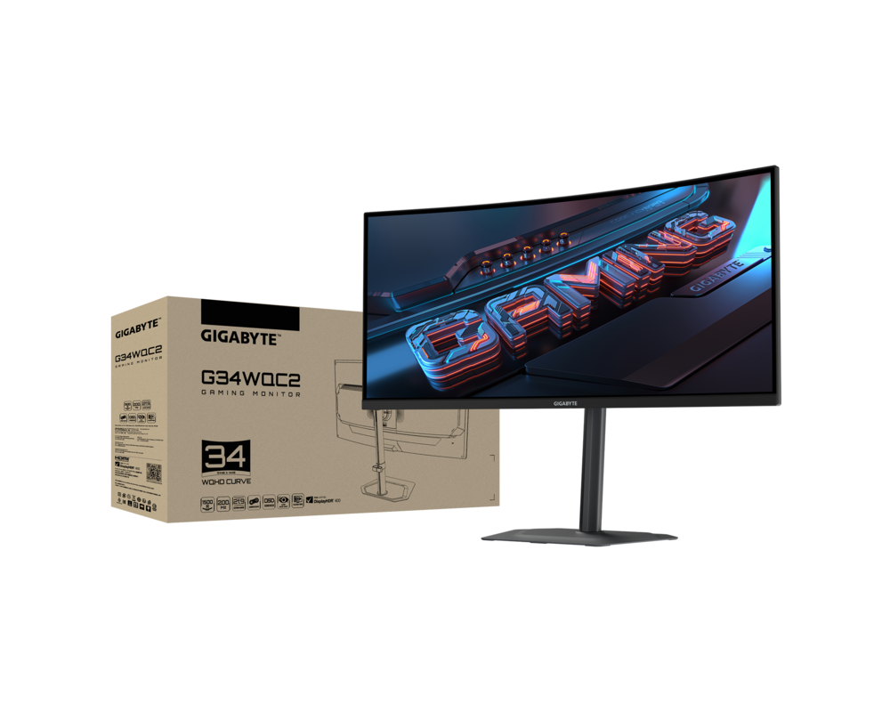 Монитор Gigabyte G34WQC2 - 34" VA 1500R WQHD (3440x1440), 200Hz, 1ms, VESA Display HDR400 7