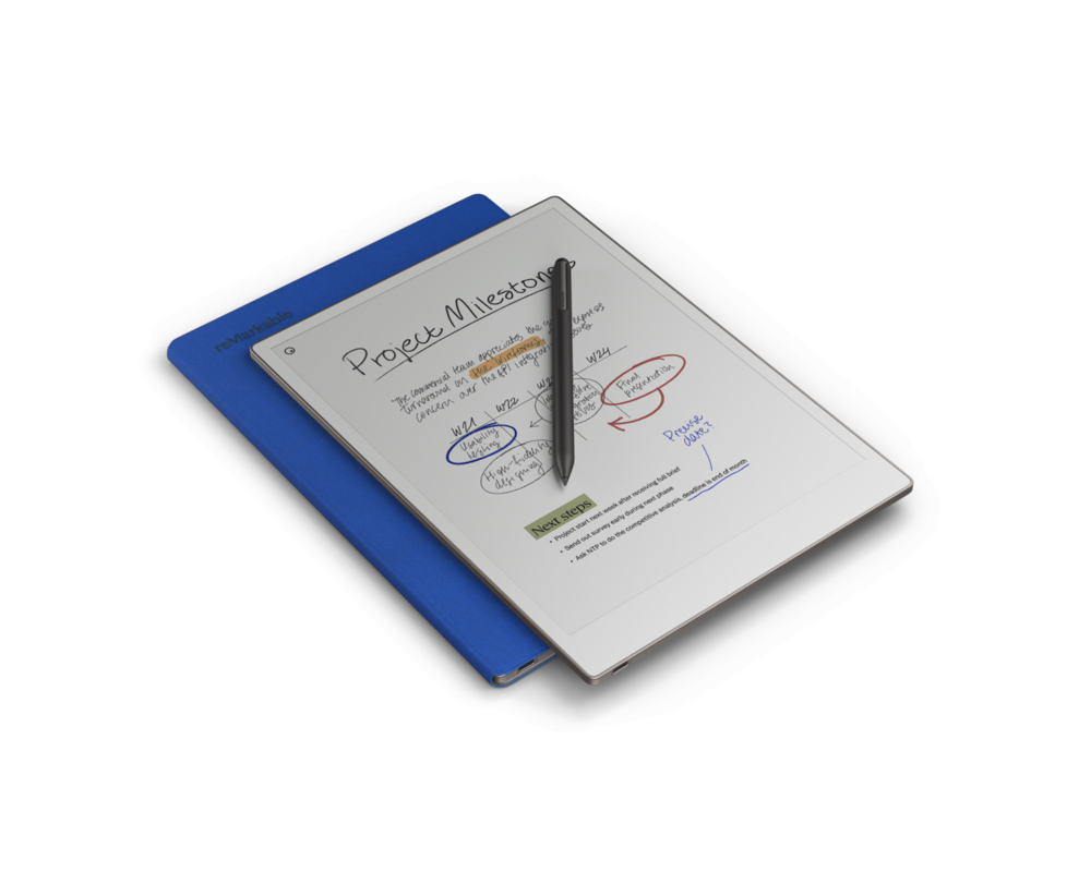 Графичен таблет Калъф Book Folio Cobalt за ReMarkable Paper Pro, син 3