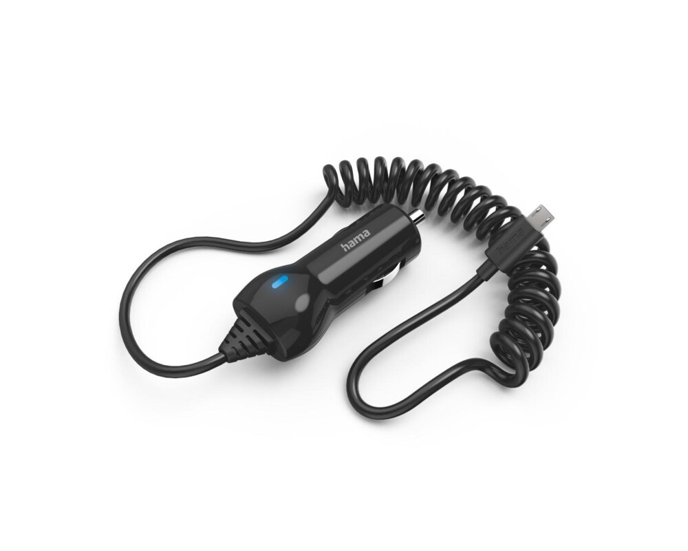 Зарядно HAMA  за кола с Micro USB кабел, 6 W, 1,0 m, черно 2