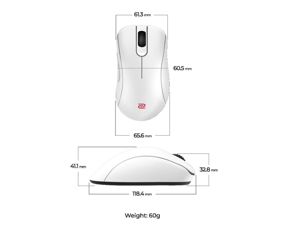Мишка Геймърска безжична мишка ZOWIE EC3-DW 4K, Бяла 5