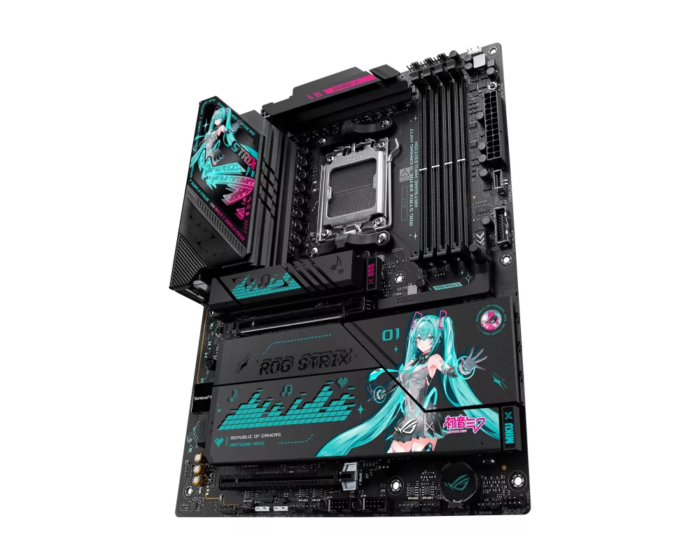Дънна платка ASUS ROG STRIX X870E-H GAMING Hatsune Miku Edition WIFI 7 AM5 DDR5 3