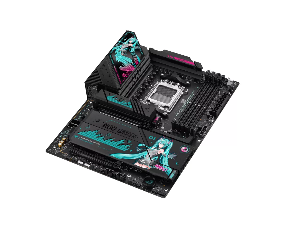 Дънна платка ASUS ROG STRIX X870E-H GAMING Hatsune Miku Edition WIFI 7 AM5 DDR5 4