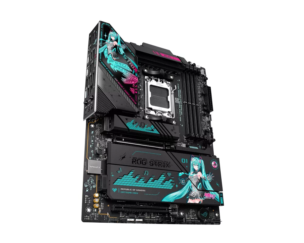 Дънна платка ASUS ROG STRIX X870E-H GAMING Hatsune Miku Edition WIFI 7 AM5 DDR5 2