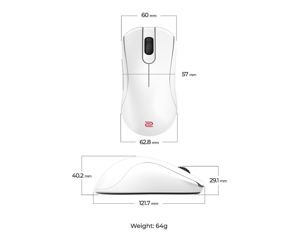 Мишка Безжична геймърска мишка ZOWIE ZA13-DW 4K, бяла 3
