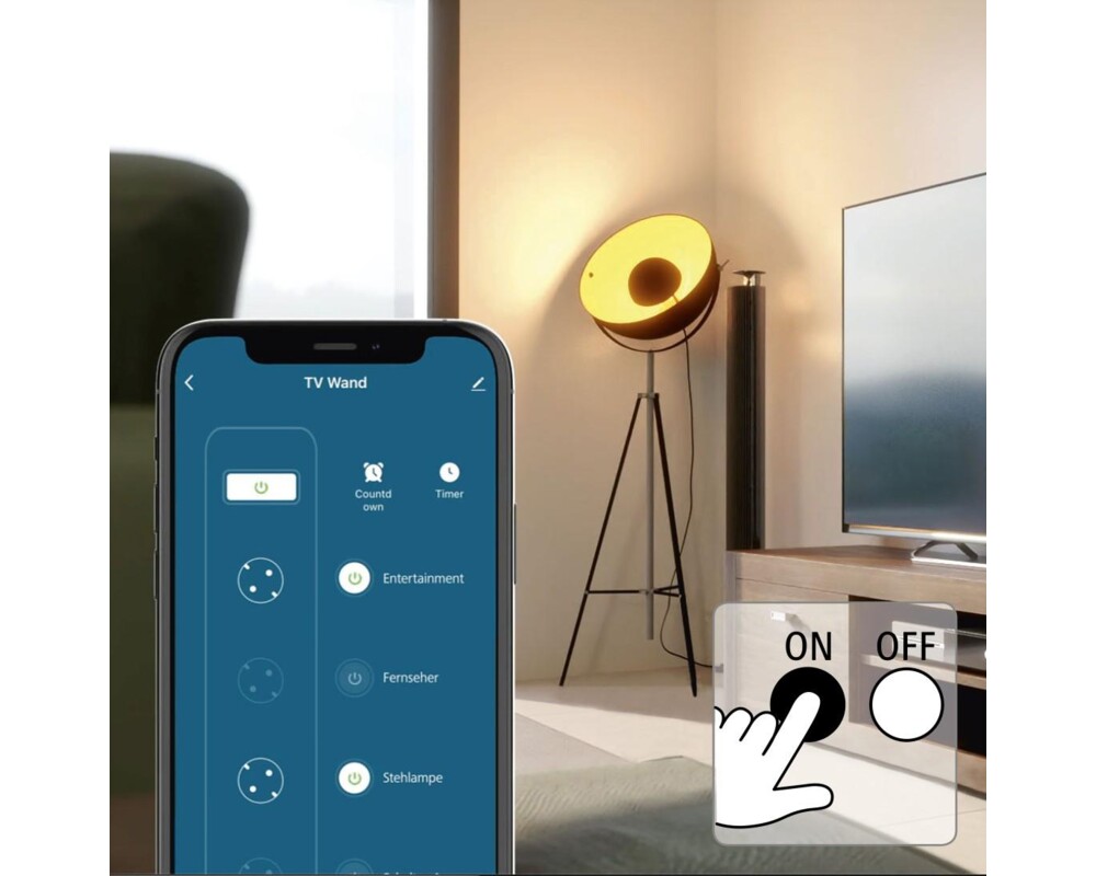 Разклонител HAMA Смарт разклонител Wi-Fi 2.4Ghz, 4 гнезда, 4xUSB, 1.7 m, бял 8