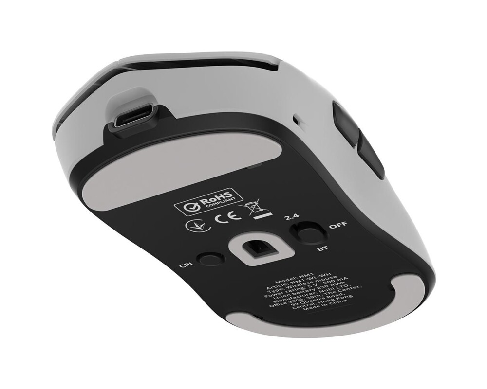 Мишка Геймърска безжична мишка NUBI NM1 39g - White 4