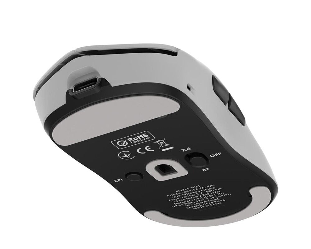Мишка Геймърска безжична мишка NUBI NM1 SE 39g - White 4