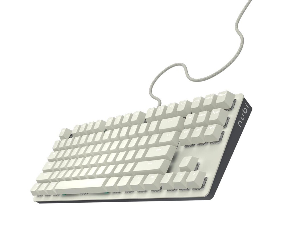 Клавиатура Геймърскa механична клавиатура Nubi NK87 White TKL - G3MS Sapphire V2 Switches, ABS 2