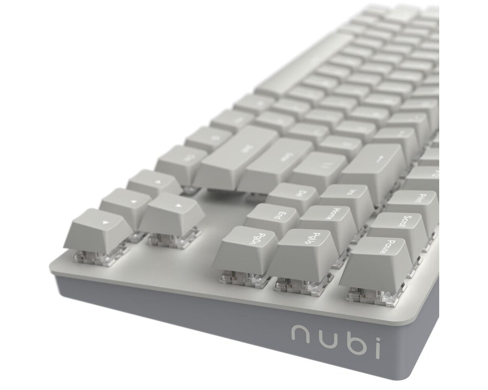 Клавиатура Геймърскa механична клавиатура Nubi NK87 White TKL - G3MS Sapphire V2 Switches, ABS 6
