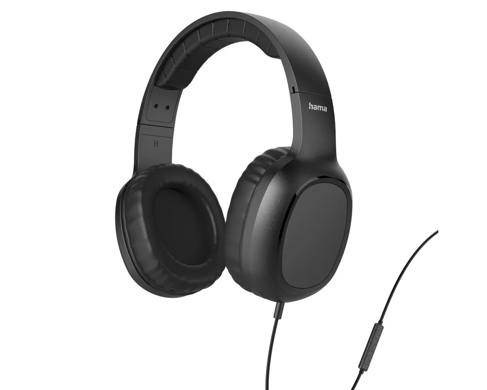 Слушалки HAMA Слушалки с микрофон "Fun C", USB-C, водач за кабел от едната страна, черни 7