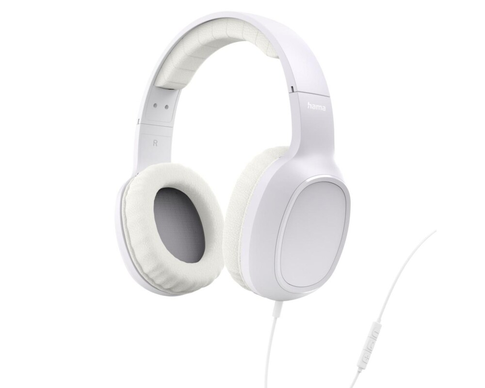 Слушалки HAMA Слушалки с микрофон "Fun C", USB-C, водач за кабел от едната страна, бели 7