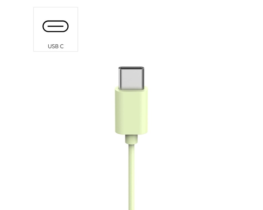 Слушалки HAMA Слушалки с микрофон "Fun C", USB-C, водач за кабел от едната страна, зелени 9