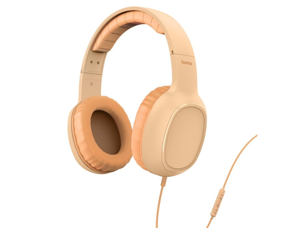 Слушалки HAMA Слушалки с микрофон "Fun C", USB-C, водач за кабел от едната страна, Оранжев 7