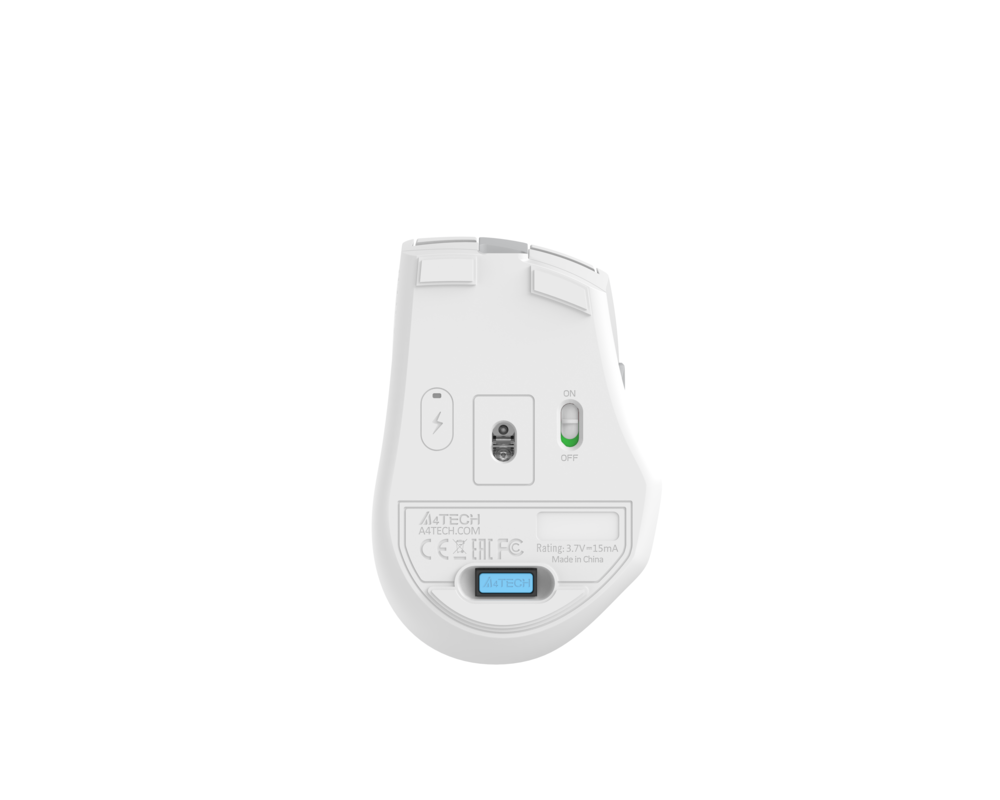 Мишка Безжична безшумна мишка A4tech FG35CS Plus White Fstyler, 2.4Ghz ,бяла, USB-C 2