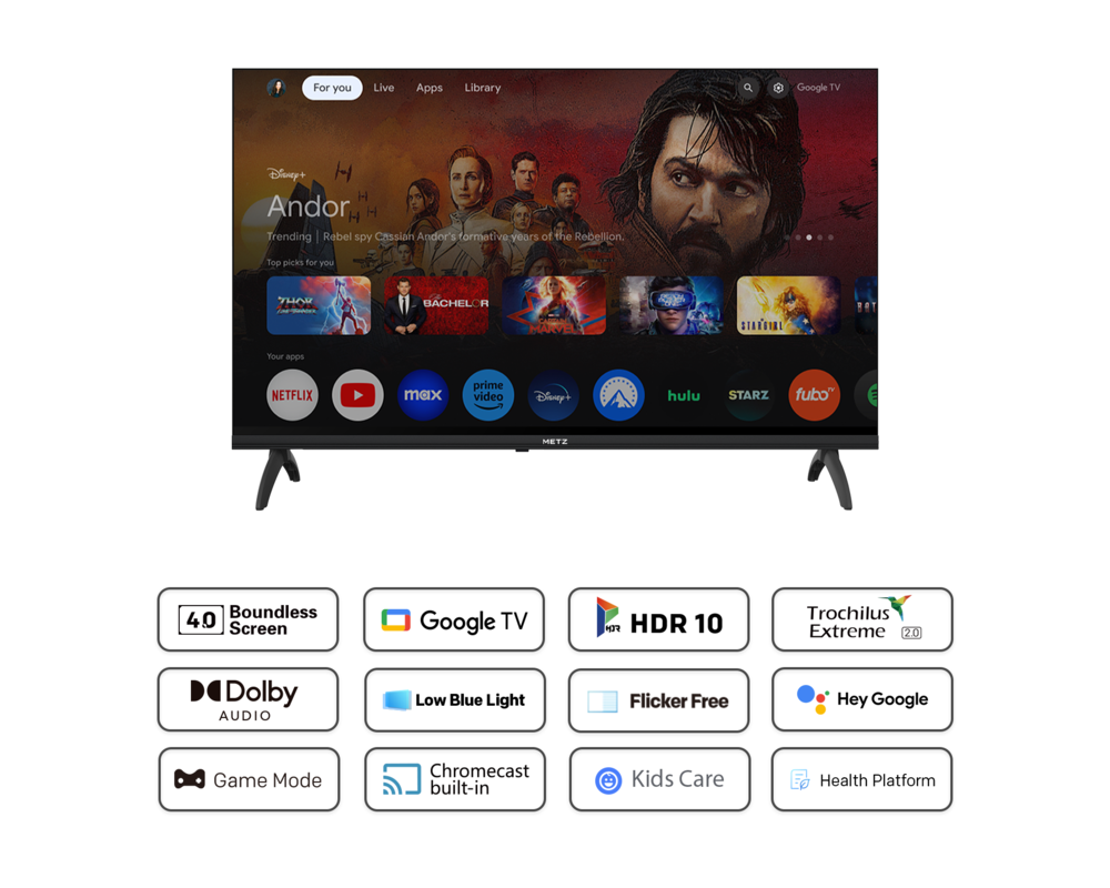 Телевизор METZ Телевизор 40MTF6000Z 40" FullHD, LED TV, черен 6