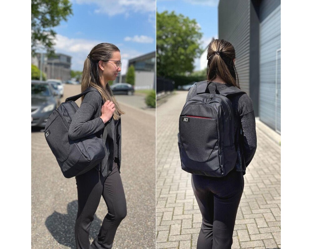 Чанта ACT Suburb раница за 15.6" лаптоп от рециклирани пластмасови бутилки 5