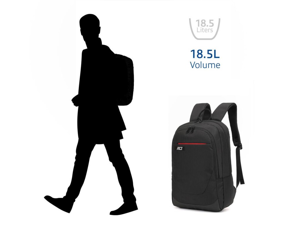 Чанта ACT Suburb раница за 15.6" лаптоп от рециклирани пластмасови бутилки 4