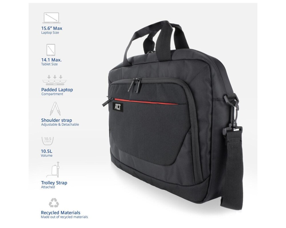 Чанта ACT Suburb чанта за 15.6" лаптоп от рециклирани пластмасови бутилки 2