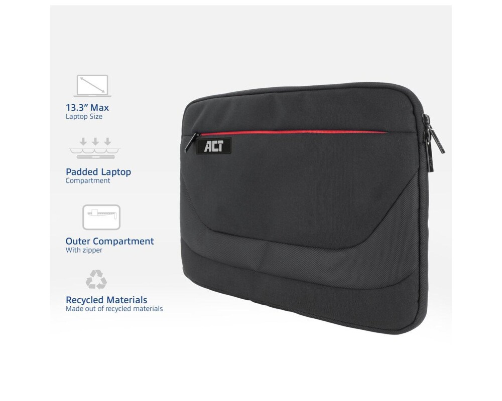 Чанта ACT Suburb калъф за 13.3" лаптоп от рециклирани пластмасови бутилки 2