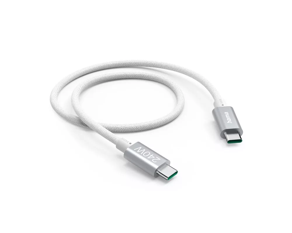 Кабел HAMA Кабел за зареждане, USB-C - USB-C, 240 W, USB 3.2 Gen1, 5Gbit/s 2
