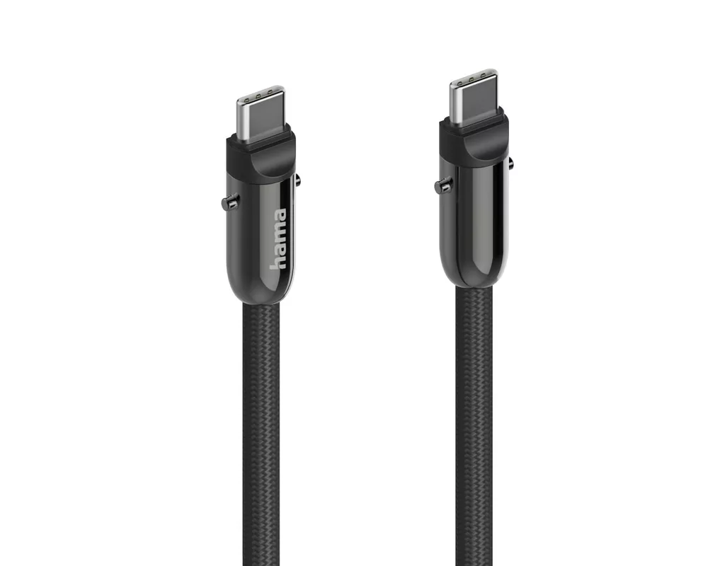 Кабел Hama Кабел за зареждане, USB-C, 2 в 1 с връзка за телефон, 1.2 m, черен 10