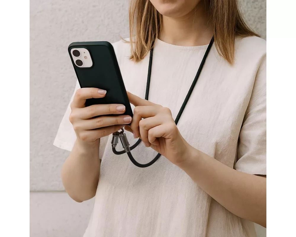 Кабел Hama Кабел за зареждане, USB-C, 2 в 1 с връзка за телефон, 1.2 m, черен 6