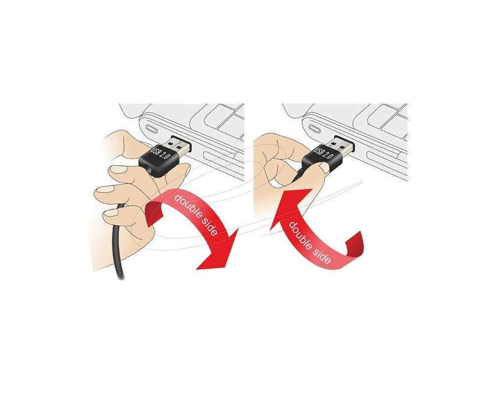 Кабел Delock EASY-USB-A 2.0 мъжко към USB Mini-B мъжко, 1m , черен 4