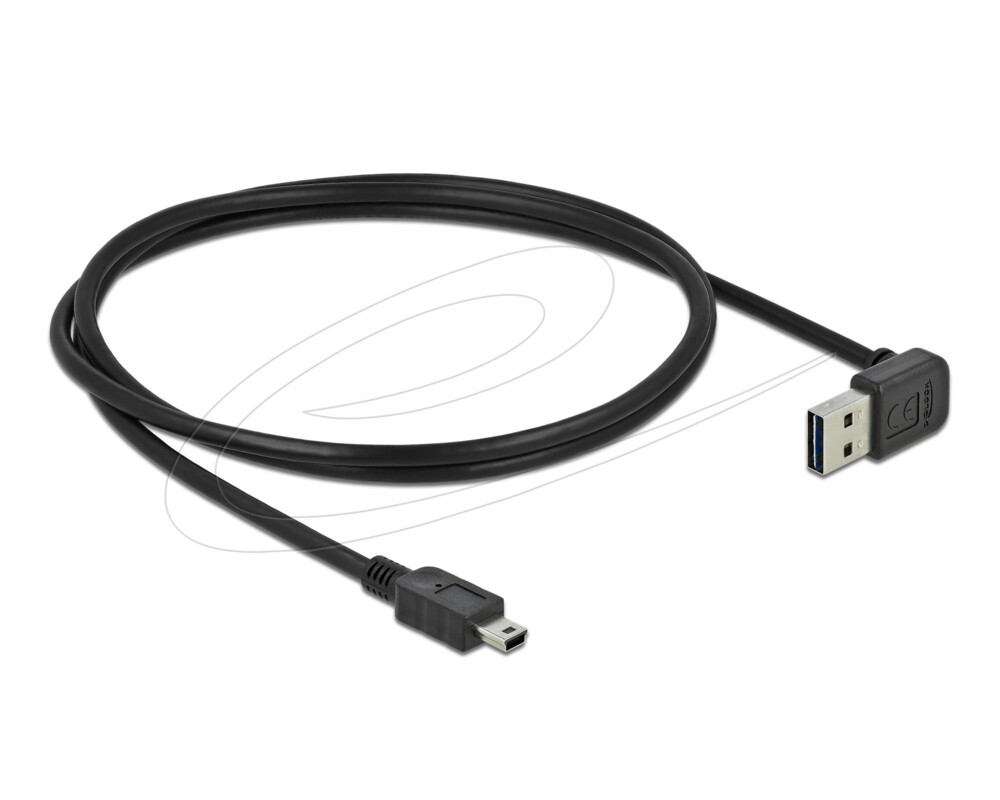 Кабел Delock EASY-USB-A 2.0 мъжко към USB Mini-B мъжко, 1m , черен 2