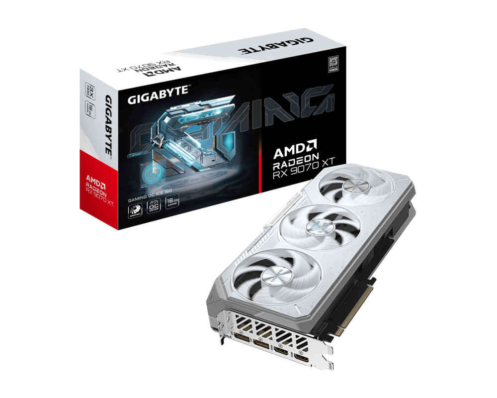 Видеокарта GIGABYTE RADEON RX 9070 XT GAMING OC ICE 16GB GDDR6 9