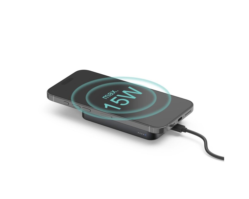 Външна батерия HAMA Безжична външна батерия Qi2, 10000mAh, индуктивно зареждане, антрацит 4